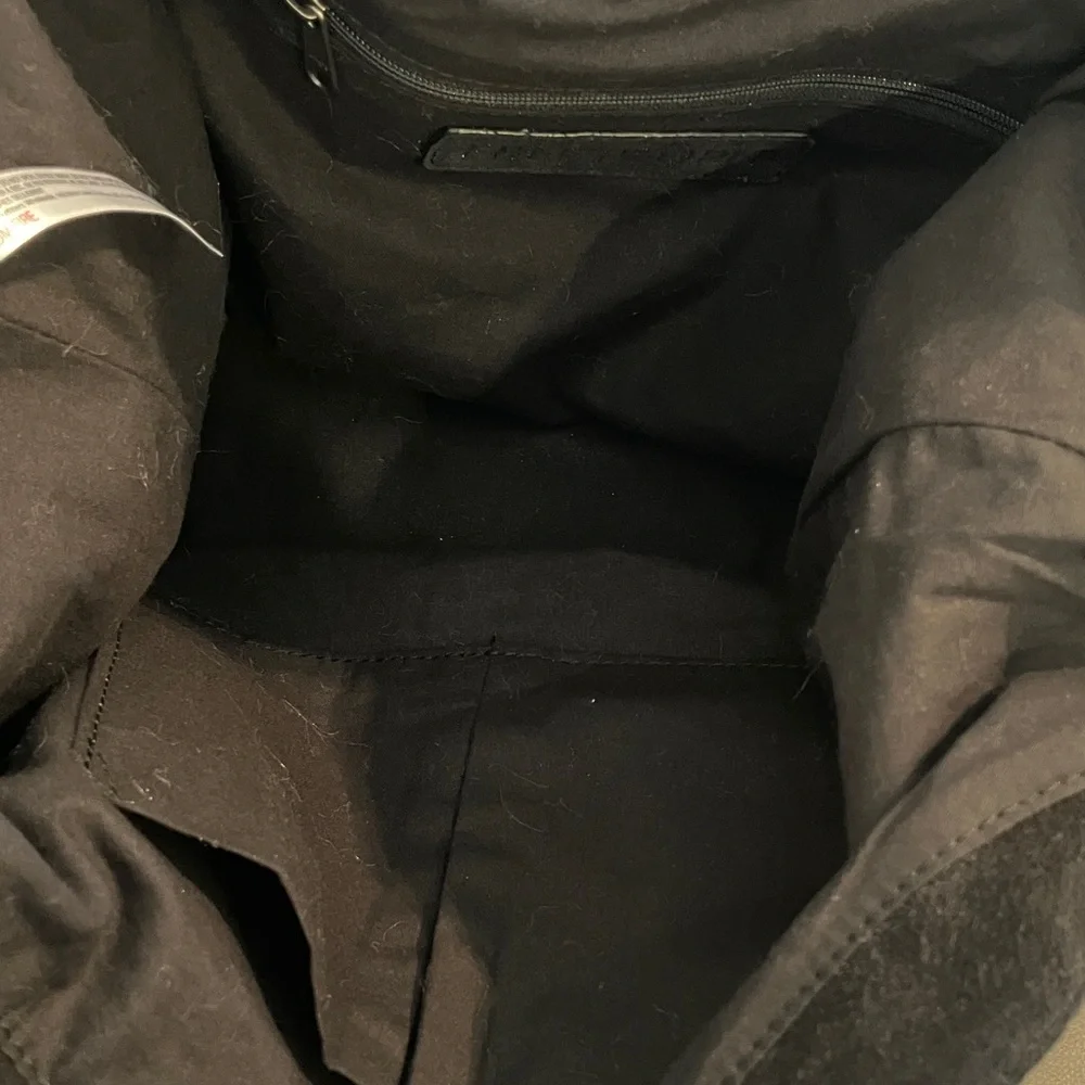 Free People Black Suede Studded Hobo Bag Large Boho Festival Slouchy Shoulder - Picture 10 of 10